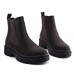 JABASIC Women Chelsea Boots Low Heel Elastic Ankle
