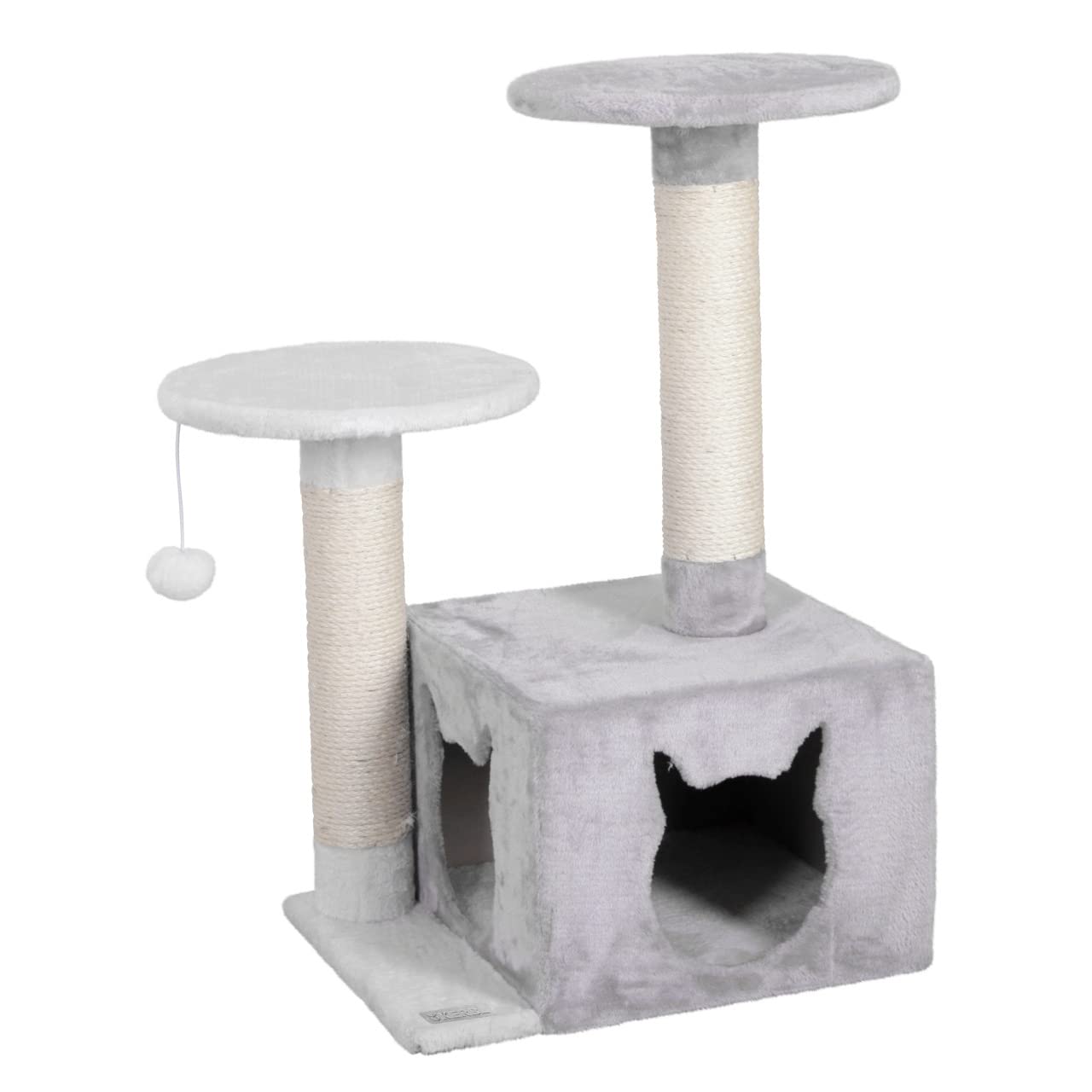 Kerbl Maxi-Pet Sapphire 81622 Cat Scratching Post Light 60 x 50 x 80 cm White/Grey