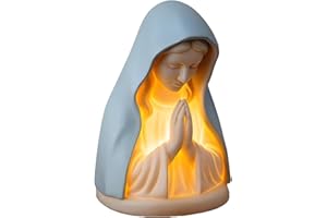 Virgin Mary Prayer Night Light 5 Inch Holy Mother Table Lamp Religious Statue Lamp Eye Protection Virgin Mary Home Decoration