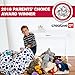 Creative QT Stuff ’n Sit Extra Large 38’’ Bean Bag Storage Cover for Stuffed Animals & Toys, Giant Beanbag Chair for Plush, Toddler & Kids Rooms Bedroom Organizer, Navy Polka Dot