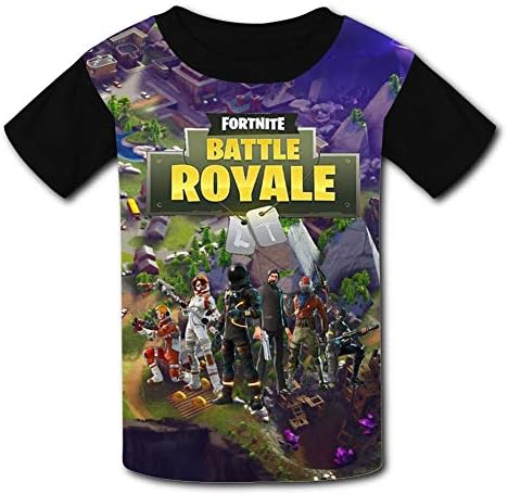 JIFEIMAOY Battle Royale 3D Custom T Shirts Short Sleeve Tee for for Boys and Girls