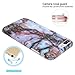 JAHOLAN Jade Brown Marble Design Clear Bumper TPU Soft Rubber Silicone Cover Phone Case Compatible with iPhone 7 Plus/iPhone 8 Plus