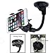 Amaz247 Double Clip 360 Rotating Flexible Car Mount Cell Phone Holder Stand Car Accessories for iPhone, Samsung, LG, Nexus, HTC, Motorola, Sony & Other Smartphones, Black