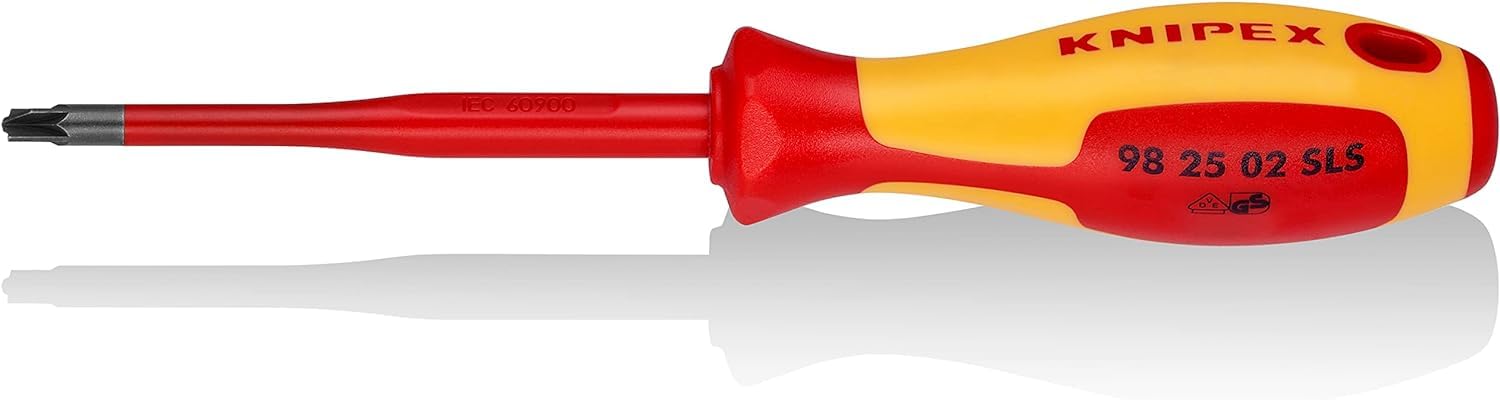 KNIPEX Screwdriver (Slim) Plus/Minus Pozidriv Insulating Multi-Component Handle, VDE-Tested 212 mm, 98 25 02 SLS