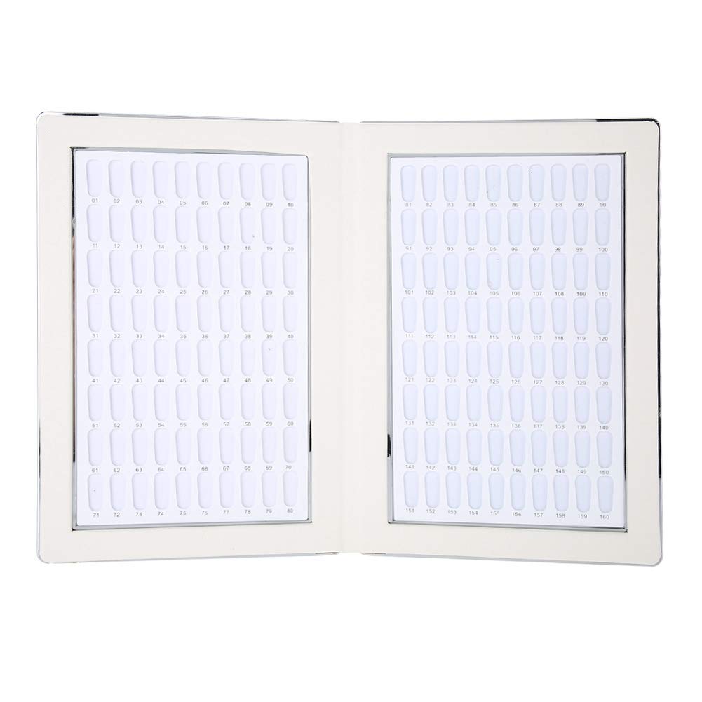 160 Slots Nail Gel Card Nail Color Display Book False Nail Tips Display Chart for Beauty Salon(Blue)