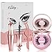 Viciley Magnetic Eyelashes Kit and Magnetic Eyeliner, No Glue Reusable 3D False Lashes, Easy To Use Than Traditional Eyelashes，Eyelashes With Natural Look Comes With Applicator (2 pairs) (Diamond)