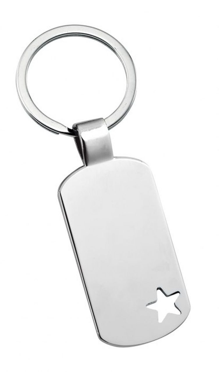 Ten Rectangle keyring with star hole cod.EL7850 cm 9,5x3,5x0,6h by Varotto & Co.