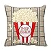 Proven Movie Theater Popcorn and Film Decorative Pillow Case 18 x 18 inch