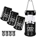 Brightest LED Lantern - Camping Lantern (EMITS 350 LUMENS!) - Camping Gear Equipment for Hiking, Emergencies, Hurricanes, Outages, Storms (4Pack Black Diffused Light 146 Lumens)