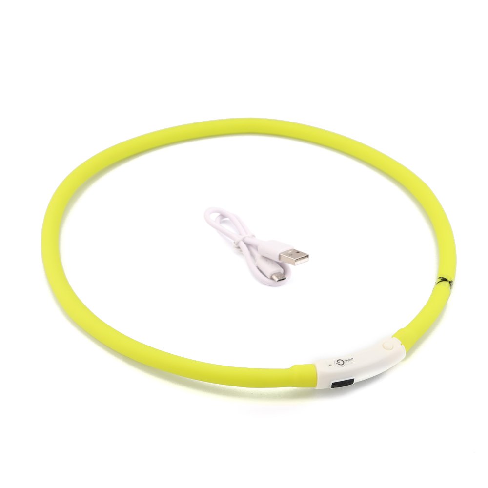 ZOGIN LED Pet Dog Collar, USB Rechargeable LED Dog Safety Flashing Light Collar-Green