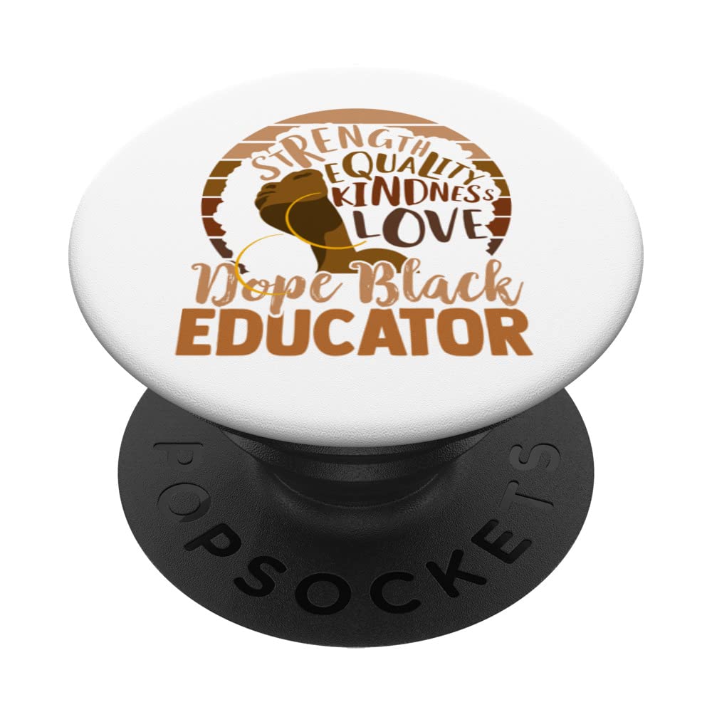 Dope Black Educator PopSockets Swappable PopGrip