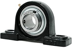 MAPLE ACE UCP207-20 Pillow Block Bearing 1-1/4" Bore, 2-Bolt, Self-Aligning, R3 Triple Lip Seal, Heavy Duty