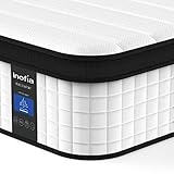Inofia Twin Mattress, 12 Inch Hybrid Innerspring