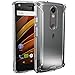 Moto Droid Turbo 2 Case, POETIC Affinity Series Premium Thin/No Bulk/Slim fit/Clear/Dual Material Protective Bumper Case for Moto Droid Turbo 2 (2015) Frosted Clear/Clear