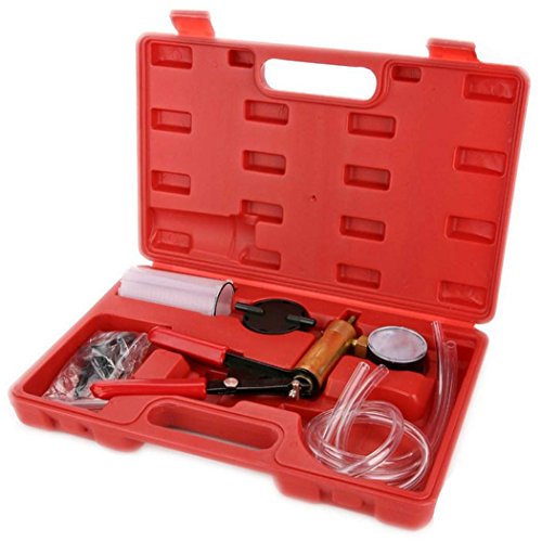 2-in-1 Brake Fluid Bleeder & Vacuum Pump Test Tuner Kit - Hand Held Manual Vacuum Gauge Pump Tool Kit with Gauge for Automotive by Jecr