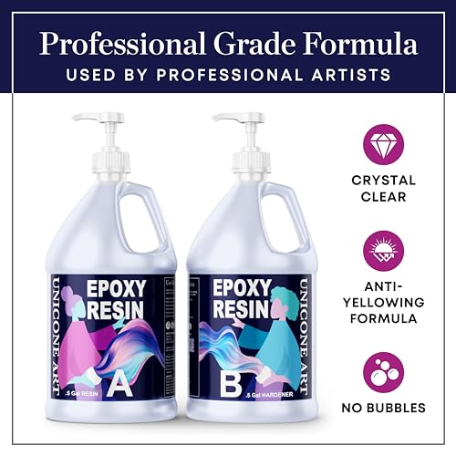Resin Epoxy Craft Kit 1 Gallon Epoxy Resin Kit (.5 Gal Resin + .5 Gal