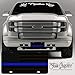 Black and Thin Blue Line American Flag License Plate - 6