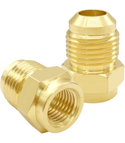 Thrifco Messing Adapter – 5/16 Zoll X 3/8 Zoll, Flare FIP, Für Sanitär- & Heizungsinstallationen