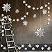 Winter Wonderland Party Decorations, 24pcs 3D Paper Snowflake Hanging Garland Decorations & 6pcs Large Snowflake Decor & Stickers Value Kit for Birthday Christmas Hanging Party Decor Supplies (Silver)