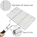 iGoods [ENLARGED]Stainless Steel BBQ Barbecue Grill Basket With Removable Wood Handle,-Grilling Basket Pan for for Fish, Vegetables-Griller Grid Grate Roast for Steak, Shrimp, Chops, BBQ Tool