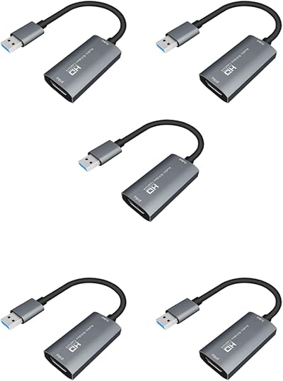 Potadak 5X USB 3.0 HD Video Capture Card 4K 60FPS Real Time Streaming Recorder