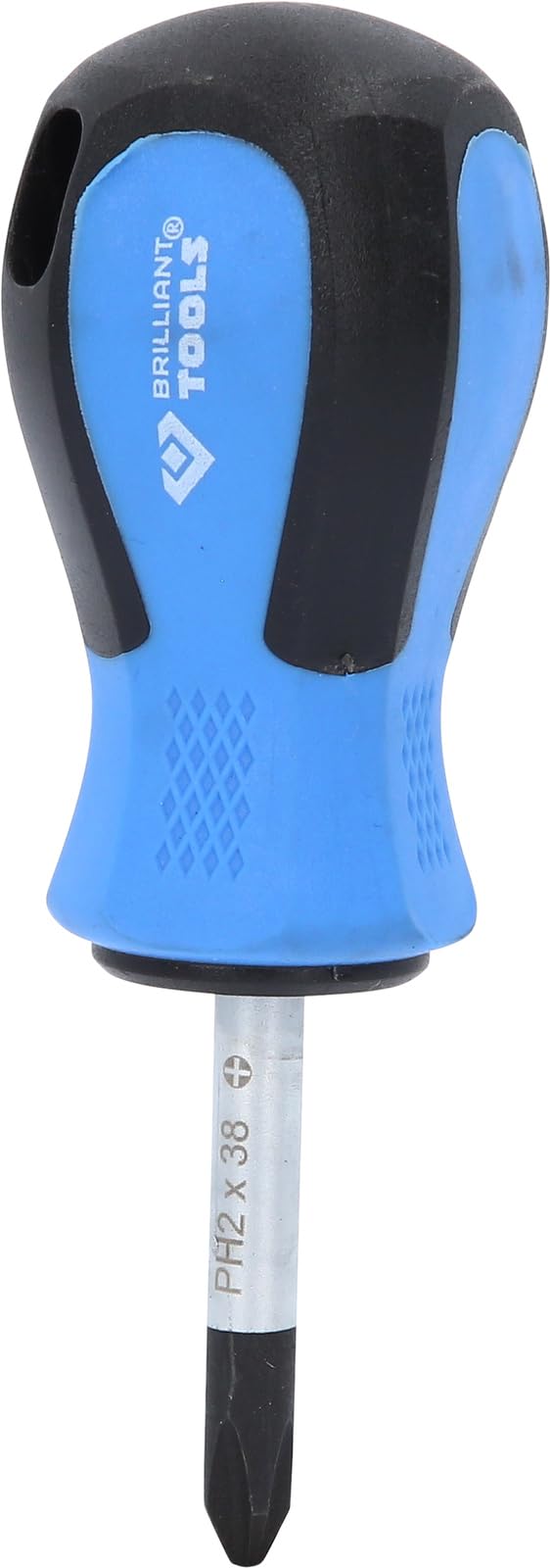 BRILLIANT TOOLS BT031032 Phillips Screwdriver PH2 Short Shape [Powered by KS Tools]