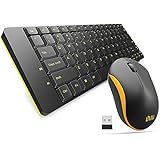 Wireless Keyboard and Mouse, UHURU Compact Keyboard Mouse Combo for Smart TV, Windows 10 / 8 / 7 / Vista / XP, Laptop, Surface Pro