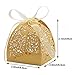 KPOSIYA Pack of 100 Laser Cut Rose Candy Boxes, Favor Boxes 2.5
