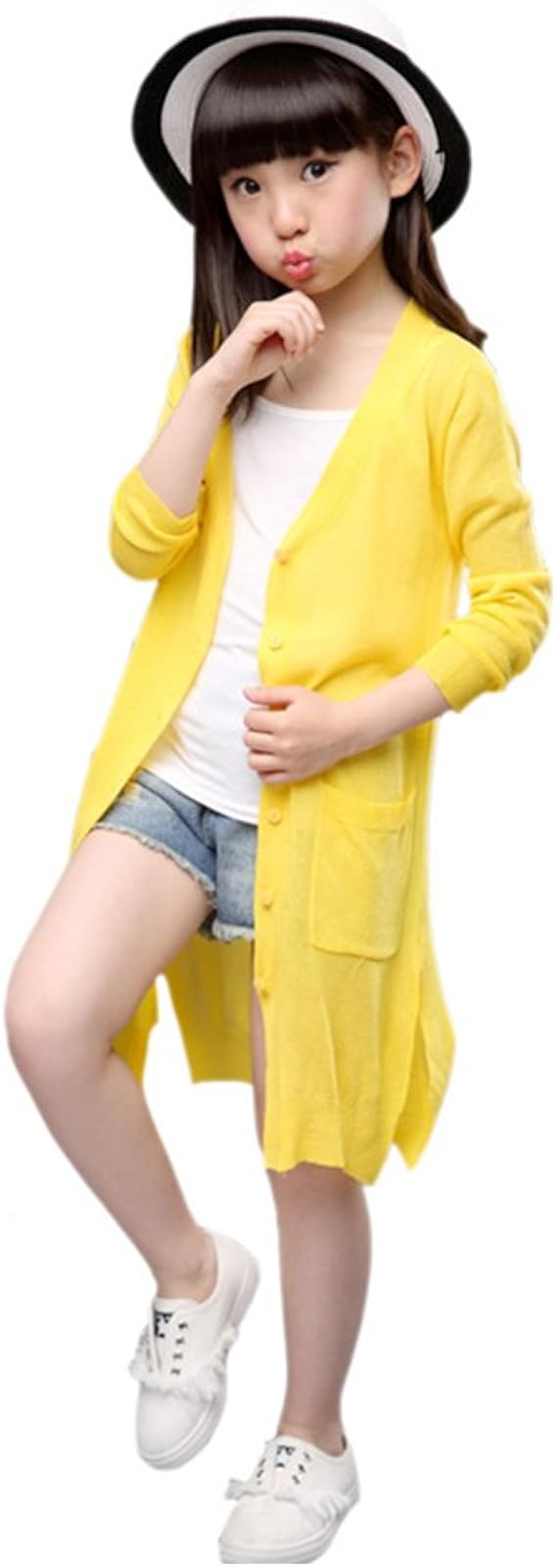 Amazon Burning Go カーディガン キッズ服 ガールズ 夏 薄手 Uvカット 女の子 カットソー ラッシュガード ロング丈 日焼け防止 冷房対策 全3色 カーディガン ボレロ 通販