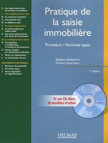 Download Pratique de la saisie immobilière : Procédure, formules types (1Cédérom) PDF