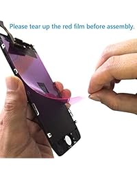 Protector de repuesto para iPhone 7, incluido todas las herramientas, Instrucción, 2 protectores de visualización, Kit de reparación con marco de digitalizador visualización táctil LCD Asamblea, Negro