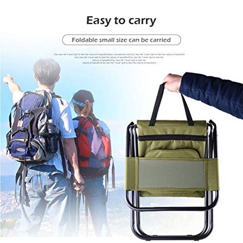 Suszian Klappbare Angelstühle, Outdoor Klappstühle Angelstuhl Tragbarer Campinghocker mit doppelschichtiger Oxford… – Bild 6