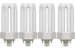 SATZOL 4 Pack PLT-26W GX24Q-3 Compact Fluorescent Bulb 5000K Bright White, 26W 1800LM 4Pin CFL Light Bulb