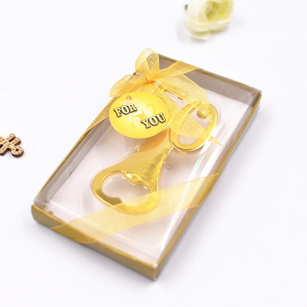 Amazon Com 50th Anniversary Gold Birthday Bottle Opener Wedding Favors And Gifts Wedding Gifts For Guests Wedding Souvenirs Party Supplies 10 Health Personal Care