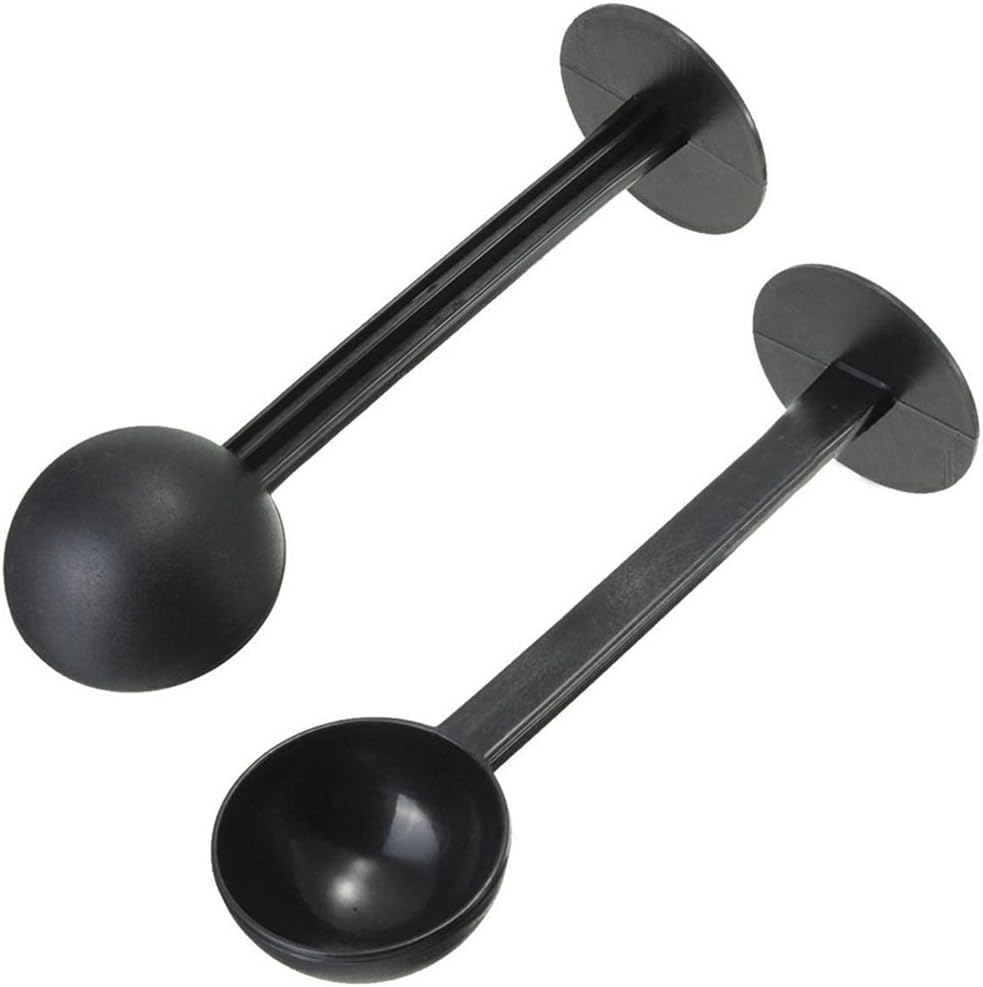 Wonque Plastic Coffee Measuring Spoon Espresso Stamp Coffee Spoon Tamping Spoon 2PCS Black