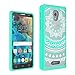 Alcatel Fierce 4 / Allura/Pop 4 Plus Clear Case with HD Screen Protector, AnoKe Scratch Resistant Colors Totem Mandala Slim Hard Cover TPU Bumper Hybrid for Fierce 4 MetroPCS TM CH Mint