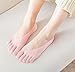 HONOW Women's No Show Toe Socks Invisible Liner Summer Casual (Pack of 5)