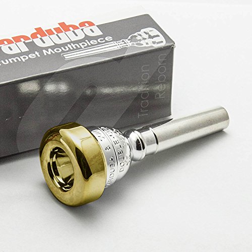Parduba 4 Double Cup 24K Gold Rim & Cup Flugelhorn Mouthpiece (Small Morse/Bach Taper)