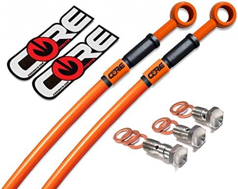 Core Moto - Yamaha YZF R6/S 2006-2009 Performance Front Brake Lines - Solid Orange