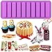 FUNSHOWCASE Rectangular Oblong Chocolate Cracker Bar Stick Block Ice Tube Jelly Tray Cylinder Silicone Candy Mold