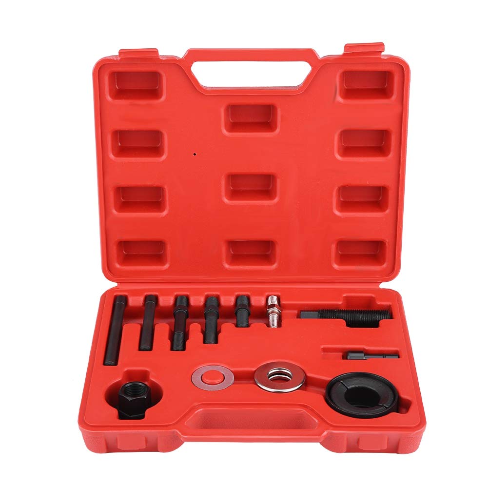 crankshaft pulley removal tool= KIMISS 12pc Pulley Puller Remover Installer Set Power Steering Alternators Pulley Puller Installer Set