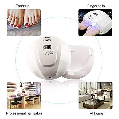Wisdompark UV Nail Lamp 72W LED Nail Dryer Lamp Professional Led UV Nail Lamp,Nail Curing Lamp Gel Nail UV Light with 36 Dual LED UV Beads IR Sensor Gel Nail Polish UV Light for Gel Nails - Thumbnail 7