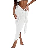 WDIRARA Women's Sarong Wraps Cover Up Tie Side Split Maxi Beach Skirt Coverup