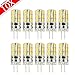MUMENG Super Bright 10 Pack 4W AC/Dc 12v G4 LED Lights Bulb Lamps 24x2835SMD Warm White G4 Base LED Bulbs Non-dimmable 20W Incandescent Bulb Equivalent