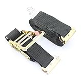 (Pack of 4) 2 Inch By 20 Feet E Track Fitting Tie Down Ratchet Strap - Cargo Management