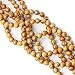 Smooth Round Loose Beads for Jewelry Making (Woodgrain Jasper, 10mm)
