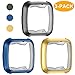 CAVN 3-Pack Compatible Fitbit Versa Case Cover Bumper Protector, Scratch-Resistant TPU Plated Protective Case Frame Protector Shell Guard Compatible Fitbit Versa Smartwatch