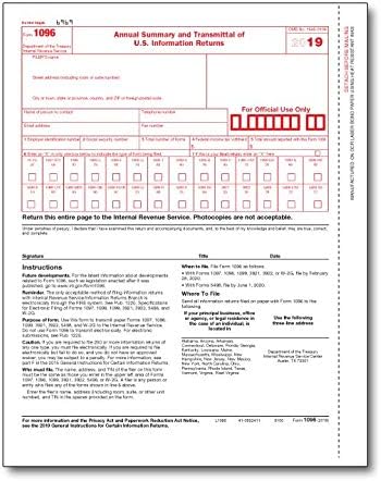 1096 Transmittal /Summary Tax Form - 25 Pack