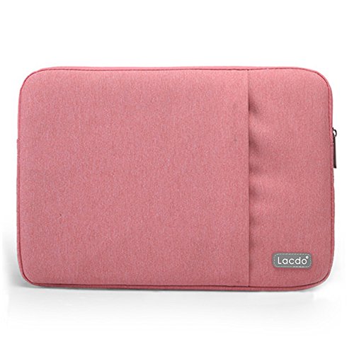 Lacdo 13-13.3 Inch Water Repellent Laptop Sleeve Case Notebook Bag for MacBook Pro 13.3-inch Retina Display Macbook Air 13" 12.9-inch iPad Pro Ultrabook Acer Asus Dell HP Chromebook, Pink
