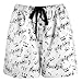 Leisureland Women's Music Notes Cotton Pajama Flannel Boxer Shorts